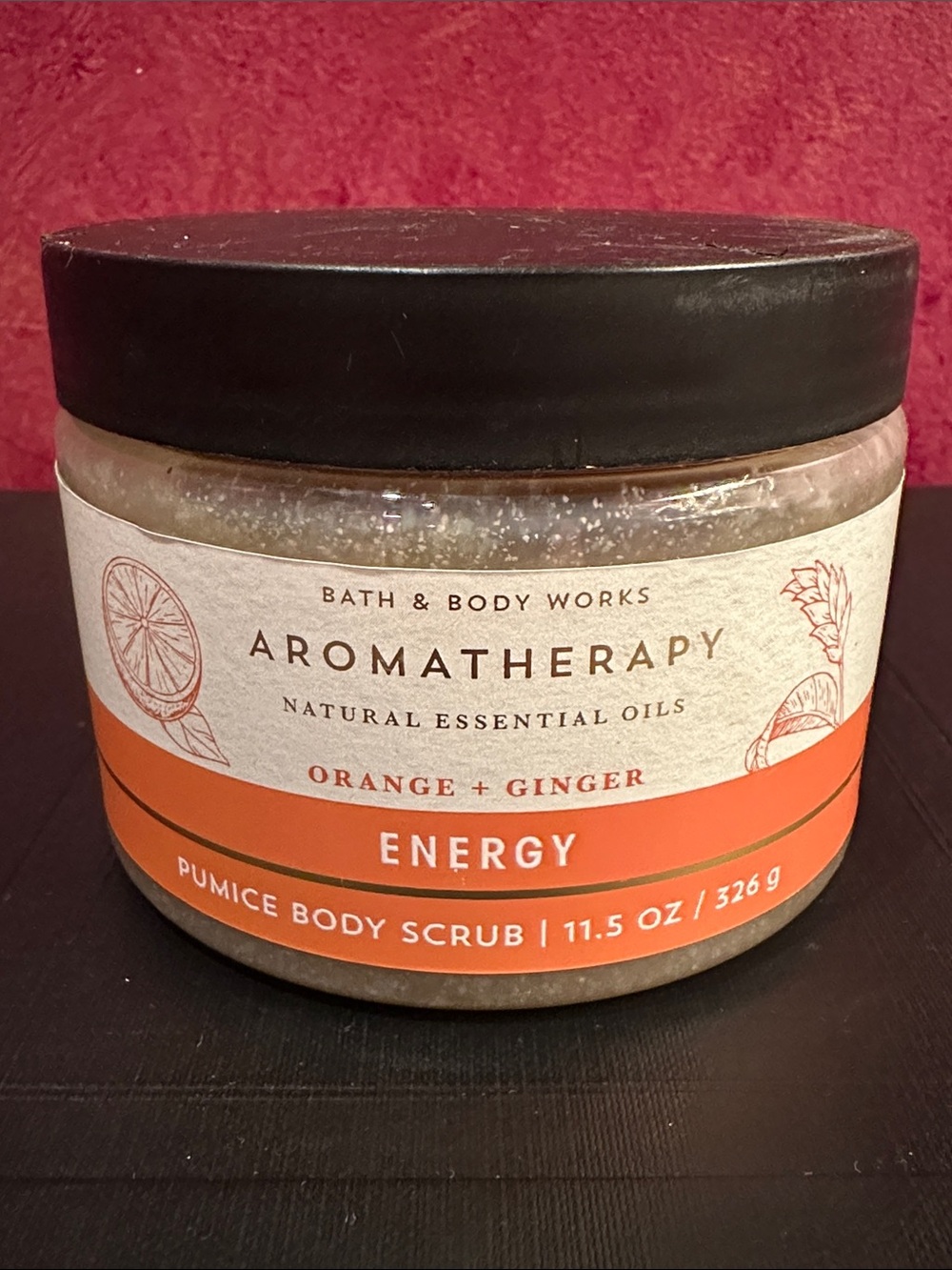 Bath & Body Works Aromatherapy Orange + Ginger Energy Pumice Body Scrub - Orange